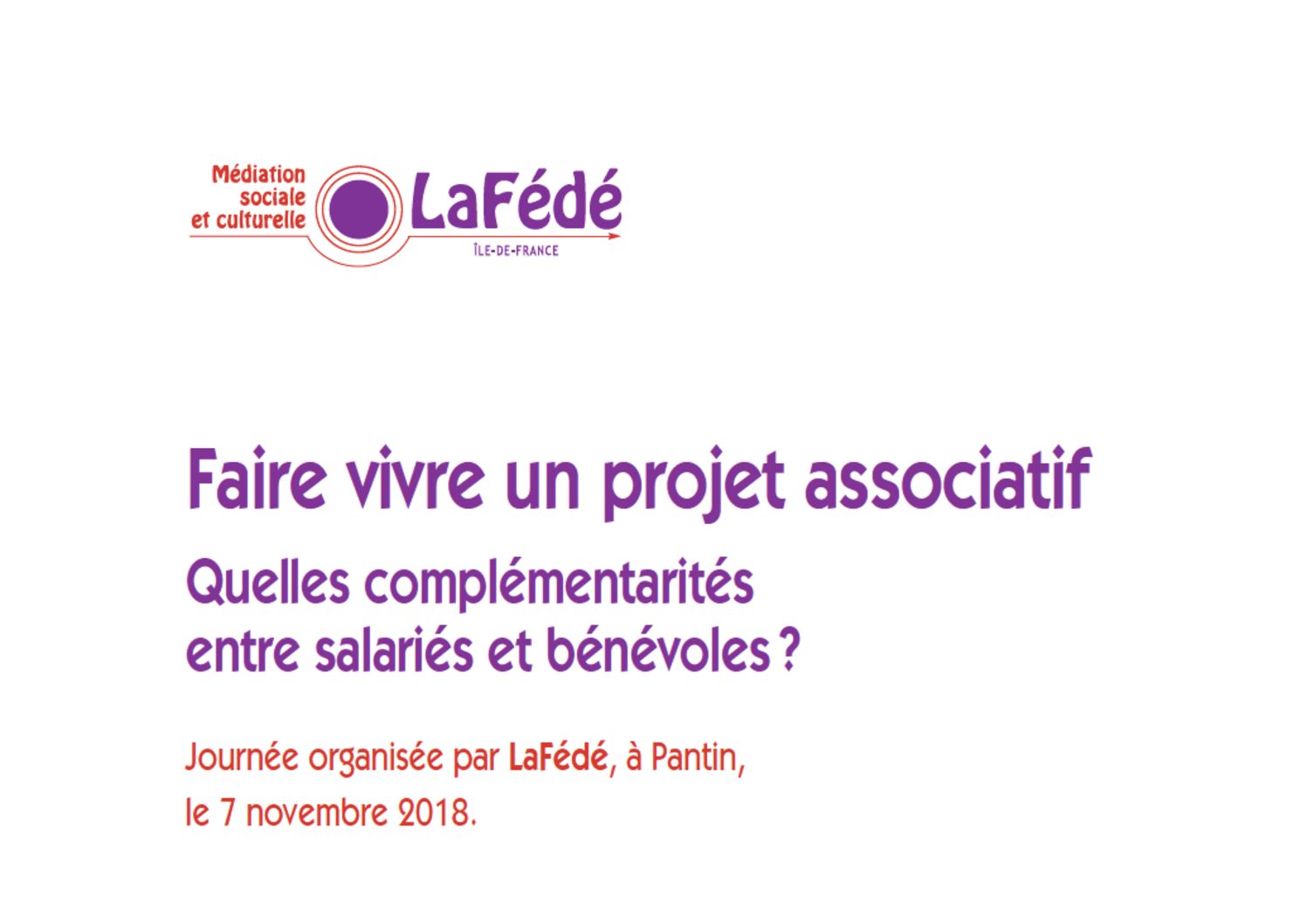 Faire vivre un projet associatif: quelles complémentarités entre salariés et bénévoles?